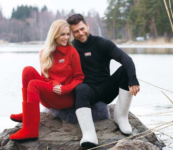 Ulkoilupaita luomumerinovillaa &ndash; Ruskovilla - Useita v&auml;rej&auml;