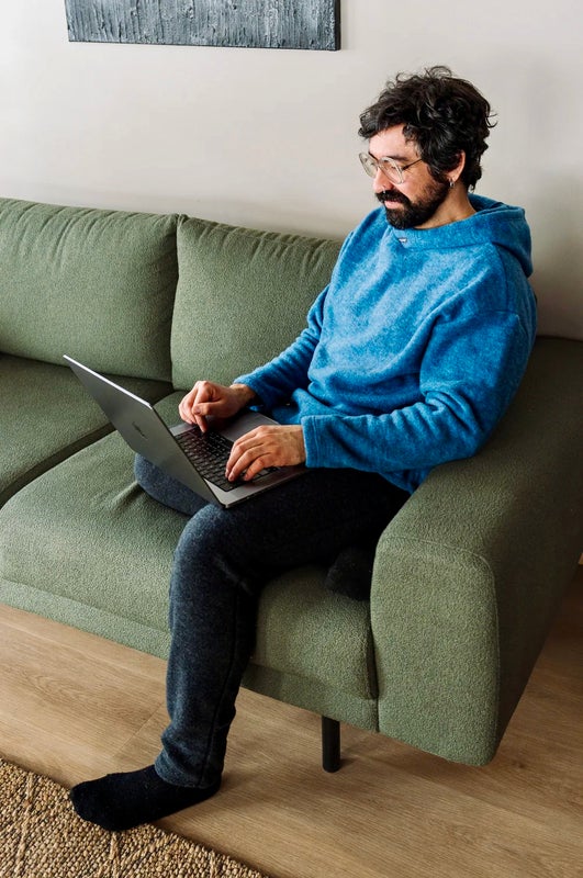 Villafleecehuppari, Taivaan sininen - Ruskovilla